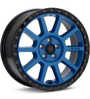 ALPHAequipt Foxtrot Hyper Blue w/Black Lip Wheels 17 In 17x7.5 +35 AF1775511435HB Rims