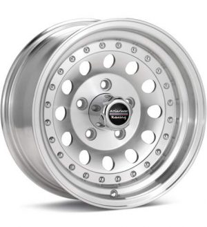 American Racing AR62 Outlaw II Silver Machined w/Clearcoat Wheels 15 In 15x10 -38 AR625185 Rims