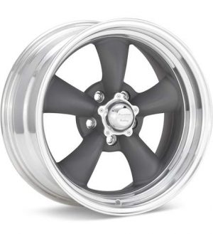American Racing Authentic Hot Rod VN215 Torq Thrust II 1 PC Mag Grey w/Machined Lip Wheels 16 In 16x8 -11 VN2156865 Rims