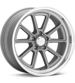 American Racing Authentic Hot Rod VN510 Draft Vintage Silver w/Machined Lip Wheels 18 In 18x8 +00 VN51088034400 Rims