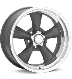 American Racing Authentic Hot Rod VN515 Torq Thrust II 1 PC Mag Grey w/Machined Lip Wheels 17 In 17x7 00 VN2157765US Rims