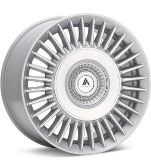 ASANTI Black Label ABL-40 Gloss Silver Machined w/Clear Wheels 20 In 20x9 +15 AB040SD20902015 Rims