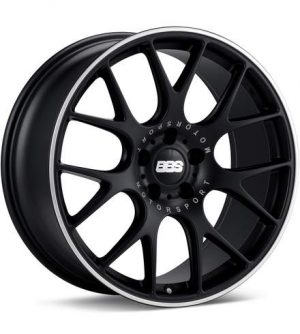 BBS CH-R Black w/Polished Stainless Lip Wheels 19 In 19x8.5 51 X0362171 Rims