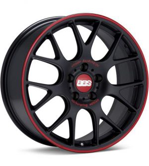 BBS CH-R Black w/Red Lip Wheels 19 In 19x9.5 35 X10016848 Rims