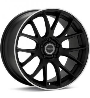 Bremmer Kraft BR09 Black w/Mach Lip Wheels 19 In 19x8.5 45 BR998512B4572BML Rims