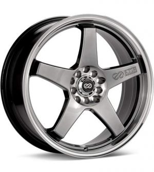 Enkei Performance EV5 Hyper Black w/Machined Lip Wheels 17 In 17x7 +38 446-770-0138HB Rims