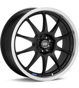 Enkei Performance J10 Black w/Mach Lip Wheels 15 In 15x6.5 38 409-565-02BK Rims