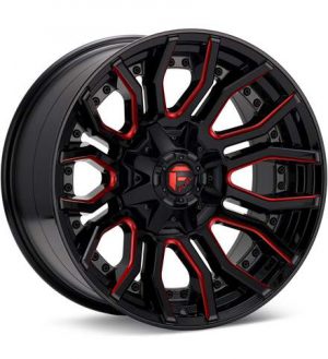 Fuel Off-Road Rage 8 Black w/Red Accent Wheels 20 In 20x10 -18 D71220008247 Rims