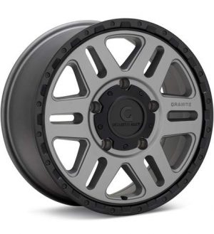 Granite Alloy GA501 Matte Grey w/Black Lip Wheels 16 In 16x6.5 +45 5016656130GBR45 Rims
