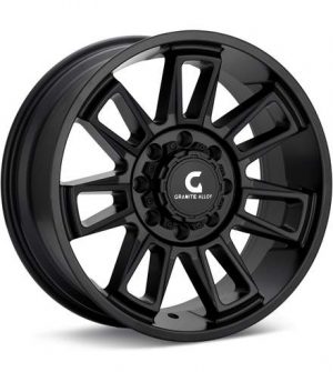 Granite Alloy GA503 8-Lug Black Wheels 18 In 18x9 +12 5038908165MB12 Rims