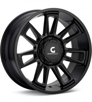 Granite Alloy GA503 Black Wheels 20 In 20x9 +12 5032906009MB12 Rims
