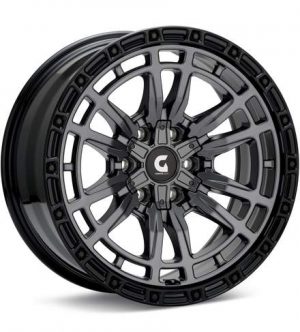 Granite Alloy GA504 Matte Grey w/Black Lip Wheels 18 In 18x9 +12 5048906009GRB12 Rims
