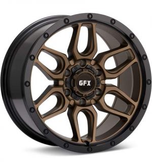 G-FX Wheels TR18 Textured Bronze w/Black Lip Wheels 18 In 18x9 00 T18 890-613900BRB Rims