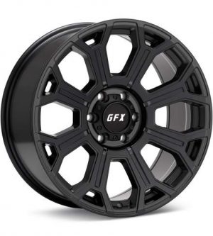G-FX Wheels TR19 Black Wheels 17 In 17x8.5 +18 T19 785-6139-18MB Rims