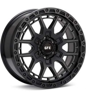 G-FX Wheels TR25 Black Wheels 17 In 17x9 +12 T25 790-6139-12MB Rims