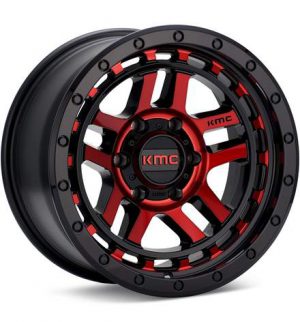 KMC KM540 Recon Black w/Red Accent Wheels 18 In 18x8.5 +18 KM54088568918 Rims