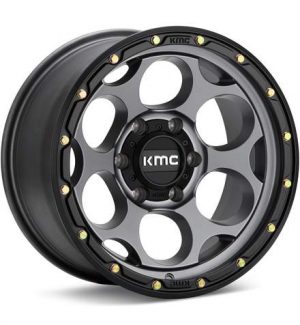 KMC KM541 Dirty Harry Grey w/Black Lip Wheels 17 In 17x8.5 00 KM54178580900 Rims