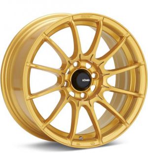 Konig Dial In Gloss Gold Wheels 15 In 15x7 +35 DI57100357 Rims