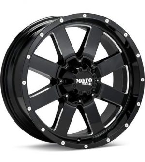 MOTO METAL MO962 Black w/Spot Milling Wheels 20 In 20x10 -24 MO96221068324NUS Rims