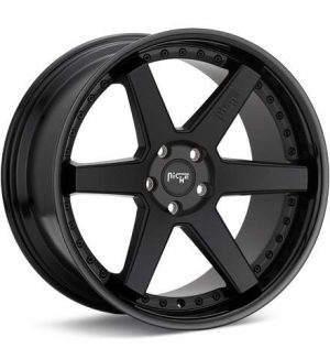 Niche Road Wheels Altair Black w/Gloss Black Lip Wheels 18 In 18x8.5 +45 M192188565+45 Rims