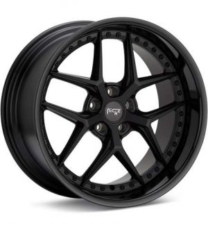 Niche Road Wheels Vice Black w/Gloss Black Lip Wheels 19 In 19x8.5 +35 M226198565+35 Rims