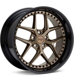 Niche Road Wheels Vice Matte Bronze w/Black Ring Wheels 19 In 19x8.5 +35 M227198521+35 Rims