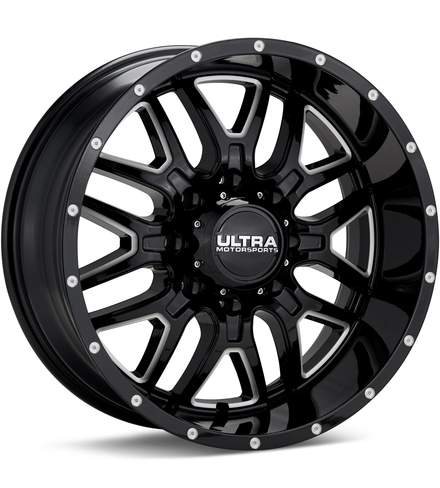 Ultra Hunter Black w/Milled Accent Wheels 20 In 20x10 -25 203-2173BM25 Rims