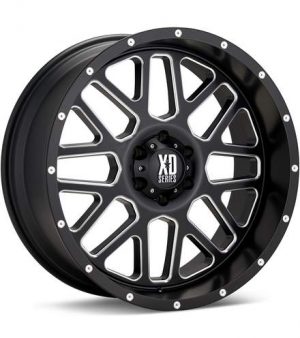 XD Wheels XD820 Grenade Black w/Milled Accent Wheels 20 In 20x10 -24 XD82021050924N Rims