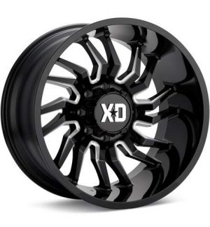 XD Wheels XD858 Tension Gloss Black w/Milled Accent Wheels 20 In 20x10 -18 XD85821063318N Rims
