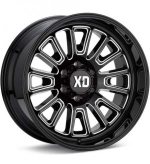 XD Wheels XD864 Rover Gloss Black w/Milled Accent Wheels 22 In 22x10 -18 XD86422068318N Rims