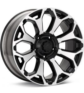 ALMAX USA AM-804 Machined w/Gloss Black Accent wheel image