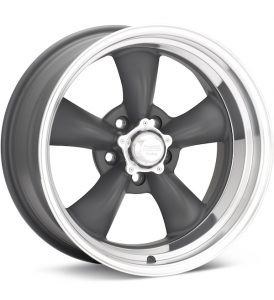 American Racing Authentic Hot Rod VN515 Torq Thrust II 1 PC Mag Grey w/Machined Lip wheel image