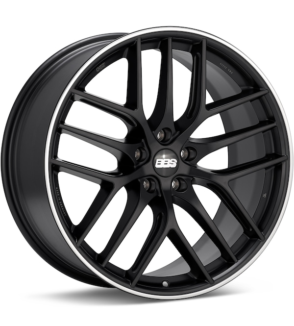 BBS CC-R Black w/Polished Stainless Lip wheel image