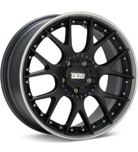 BBS CH-R II Black w/Polished Stainless Lip wheel image