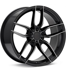 Drag DR-80 Black Machined w/Dark Tint wheel image