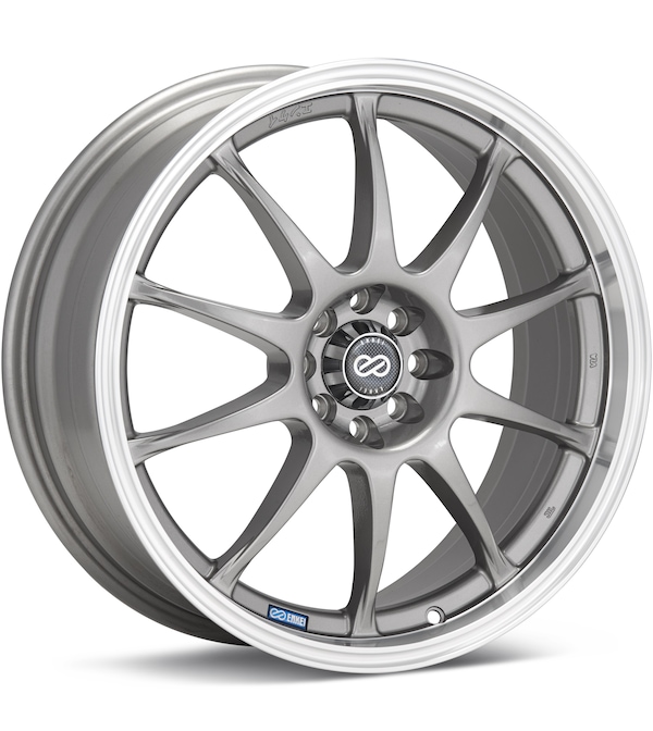 Enkei Performance J10 Silver w/Machined Lip wheel image