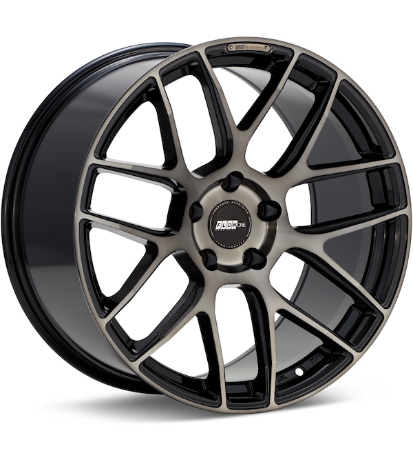 FLOW ONE Race Spec F2 Black Machined w/Dark Tint wheel image