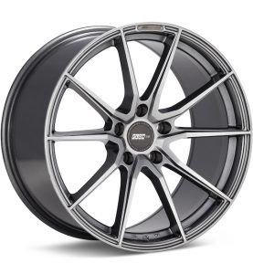 FLOW ONE Race Spec F4 Gloss Gunmetal Silver wheel image