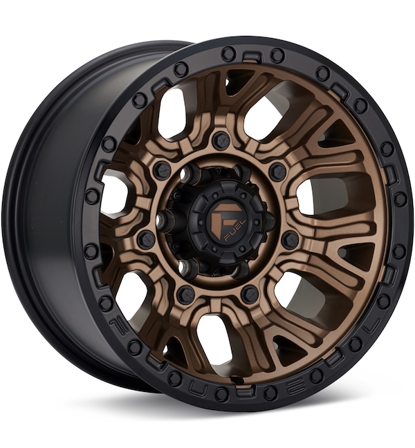 Fuel Off-Road Traction Matte Bronze w/Black Ring wheel image
