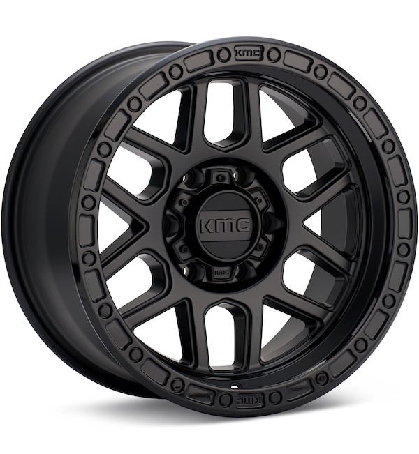 KMC KM544 Mesa Black w/Gloss Black Lip wheel image