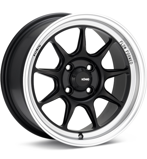 Konig Countergram Mt Black w/Mt Machined Lip wheel image