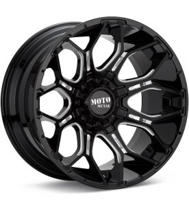 MOTO METAL MO808 Sniper Gloss Black w/Milled Accent wheel image