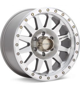 Method MR304 Double Standard Silver Machined w/Clearcoat wheel image