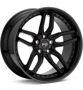 Niche Road Wheels Methos Black w/Gloss Black Lip wheel image