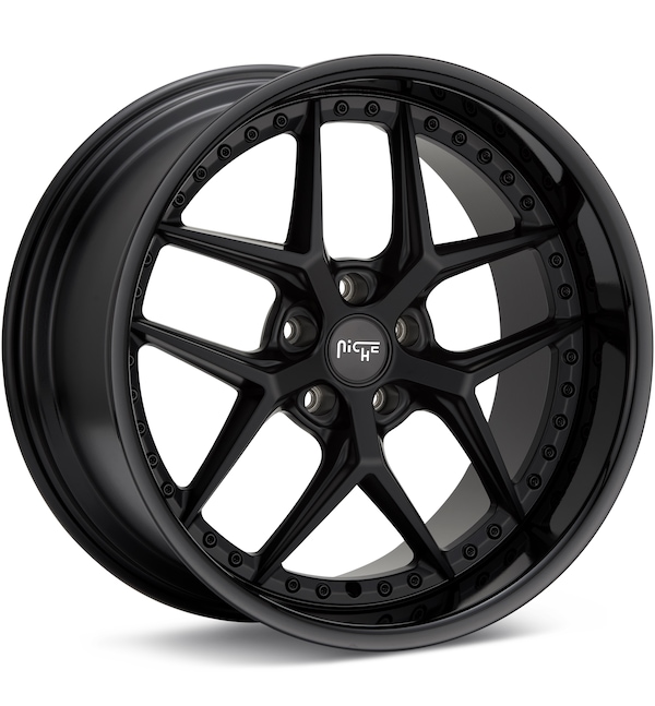 Niche Road Wheels Vice Black w/Gloss Black Lip wheel image
