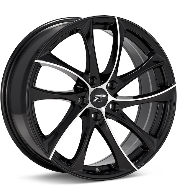 Platinum Gyro Machined w/Black Accent wheel image
