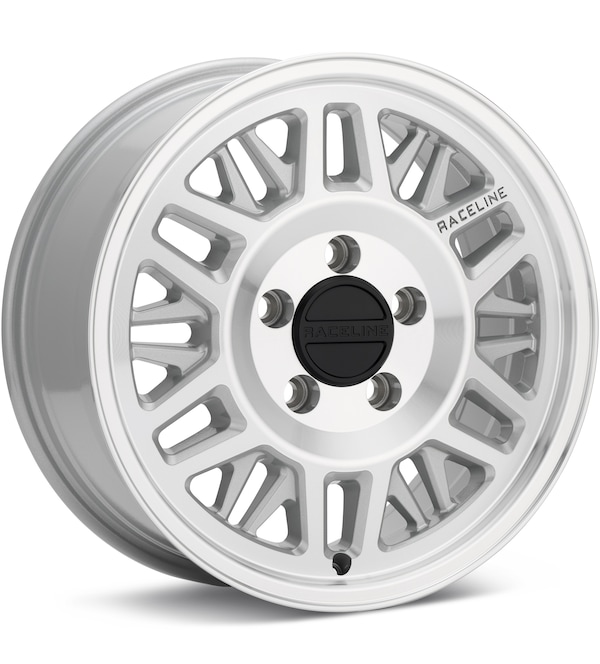 Raceline Ryno Van Silver Machined w/Clearcoat wheel image