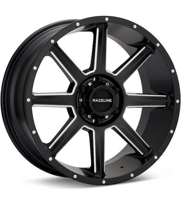 Raceline Stryker Black w/Milled Accent wheel image