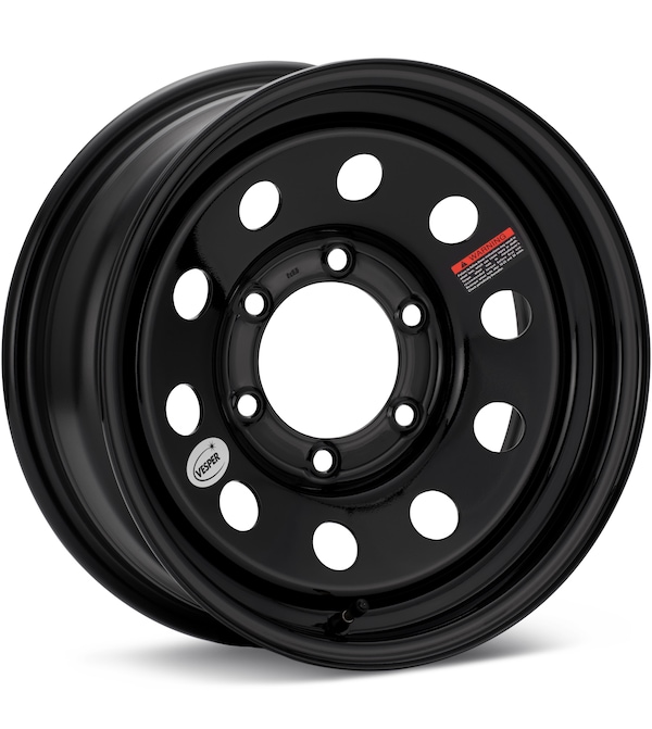 Taskmaster Trailer Vesper 15 6-Lug Gloss Black wheel image