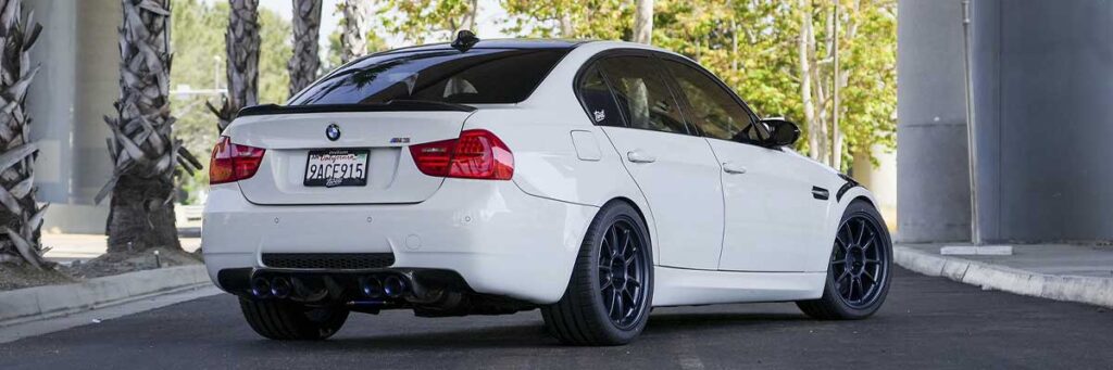 Showing a 2013 BMW M3 with TSW IMATRA wheels installation